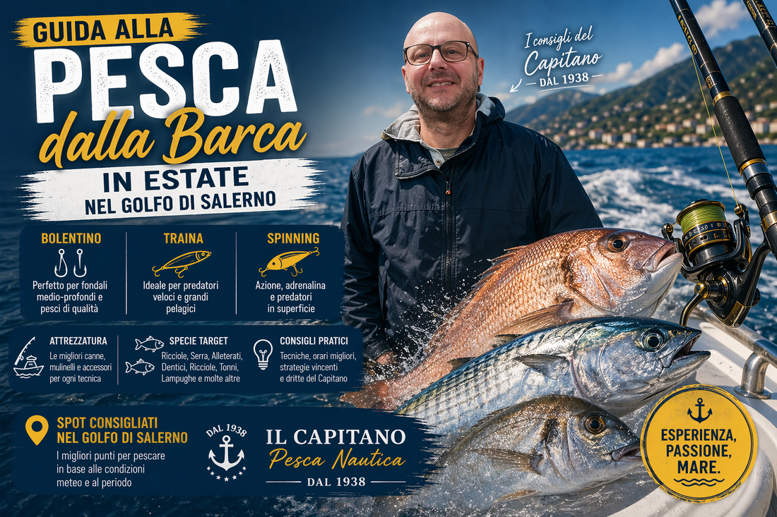 Pesca dalla barca in estate a Salerno. Guida Completa | Il Capitano