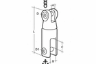 GIUNTO ANCORA GIREVOLE PER CATENA 6/8MM ACCIAIO INOX 316