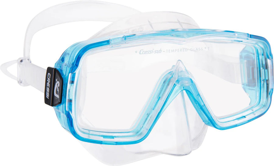 MASCHERA SIRENA SIL CLEAR/FRAME ACQAMARINA