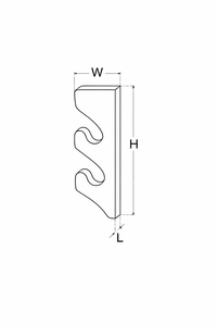 PORTACANNA A PARETE 2 POSTI IN PLASTICA