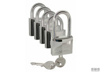 SET 5 LUCCHETTI HARDINOX 30MM CHIAVE UNIVERSALE