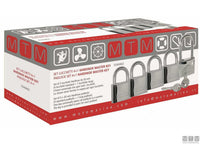 SET 5 LUCCHETTI HARDINOX 30MM CHIAVE UNIVERSALE