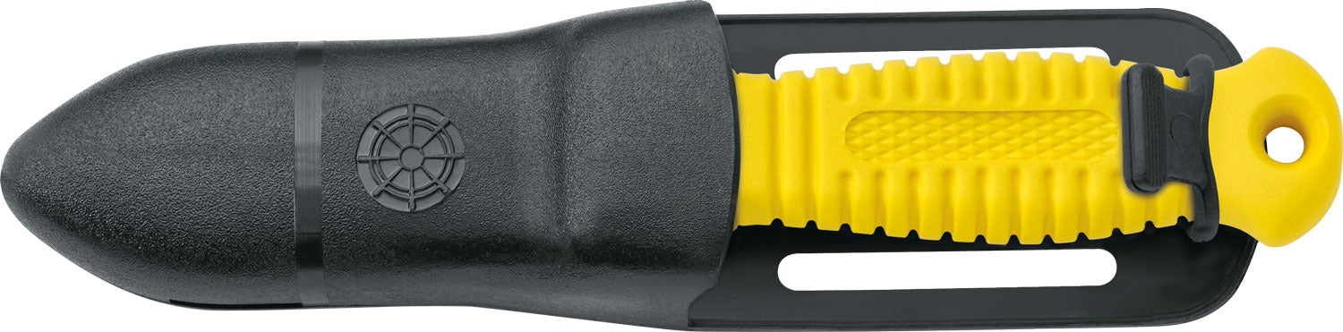 COLTELLO SUB CM.9 LAMA DRITTA M.CO GIALLO