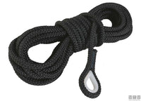TRECCIA LAPO NERA IN POLIESTERE CON REDANCIA NYLON D. 8MM MT 30