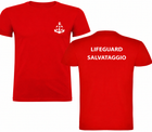 T-SHITR GIROCOLLO CON STAMPA SALVATAGGIO LIFEGUARD TAGLIA L