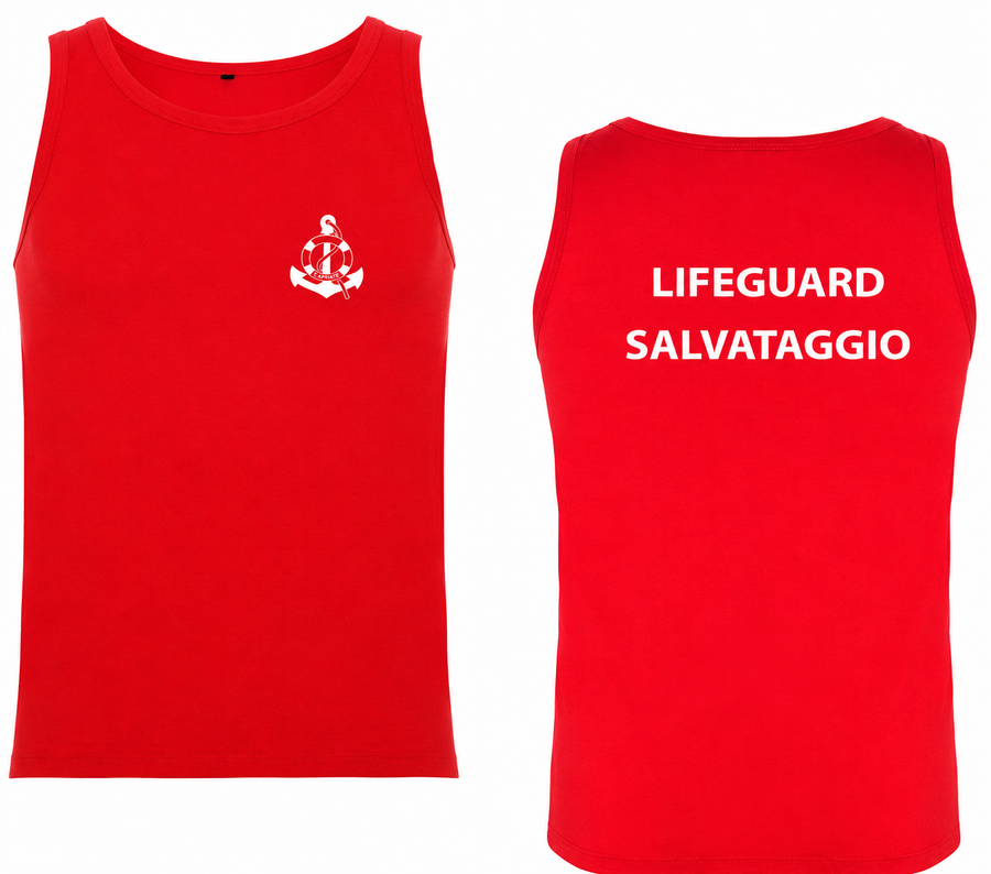 CANOTTA UOMO CON STAMPA SALVATAGGIO LIFEGUARD TAGLIA L