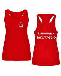 CANOTTA DONNA CON STAMPA SALVATAGGIO LIFEGUARD TAGLIA M