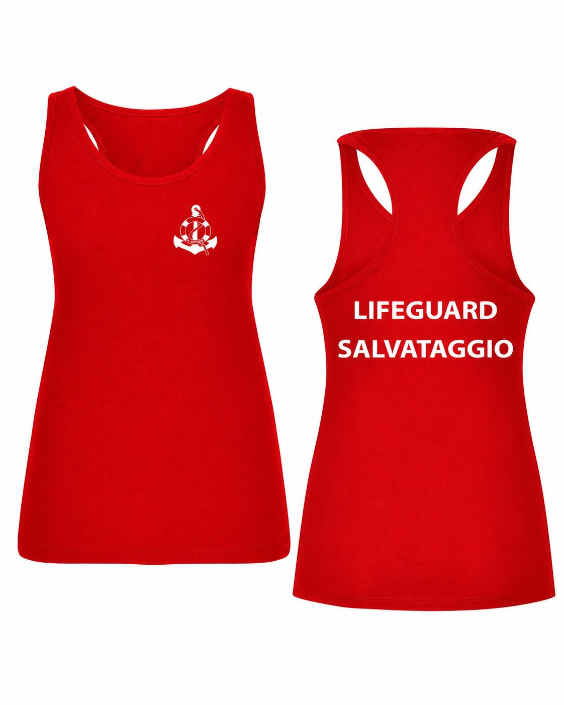 CANOTTA DONNA CON STAMPA SALVATAGGIO LIFEGUARD TAGLIA M