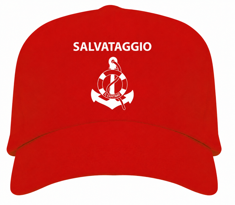 CAPPELLINO 5 PANNELLI 100% COTONE ROSSO