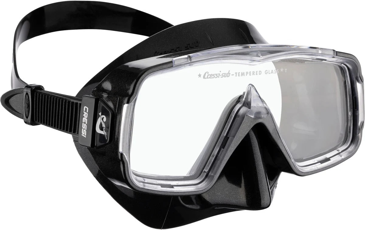 MASCHERA SIRENA SIL NERO/FRAME CLEAR