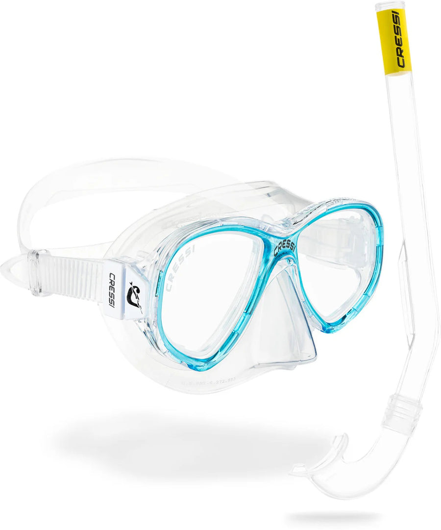 PERLA JR + MINI ISLAND COMBO CLEAR/AQUAMARINE